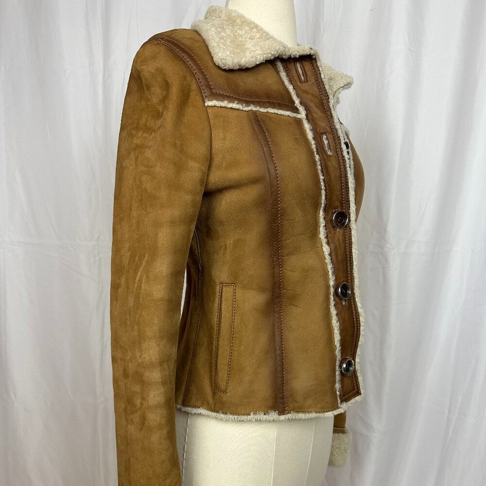 Brand New Gucci Suede Leather Shearling Jacket Size 38 - Picture 7 of 11